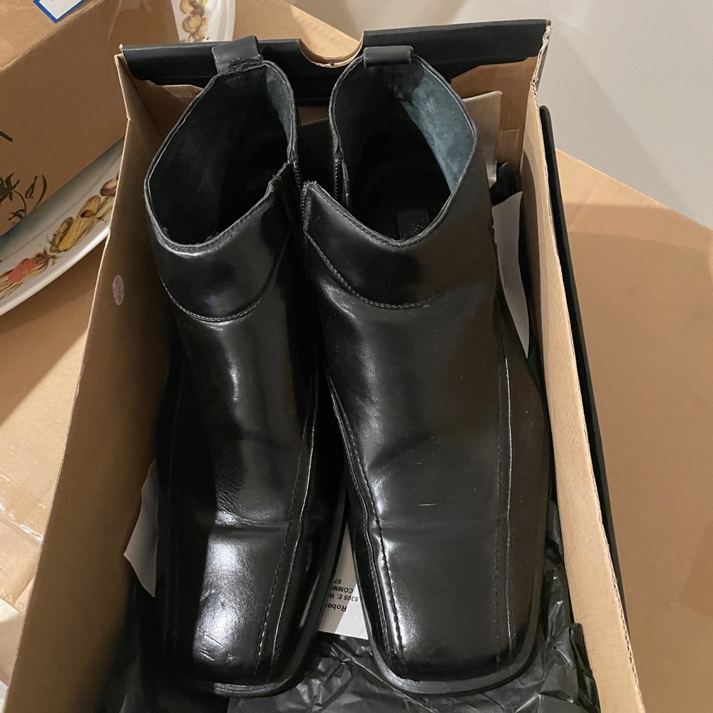 Men's Black Leather Boots